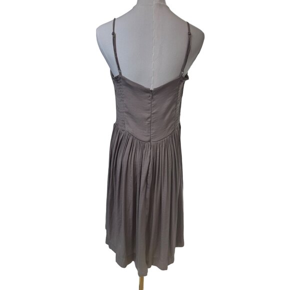 2/$30 TART Large Vintage Taupe Sundress Fitted Bodice - Picture 5 of 12